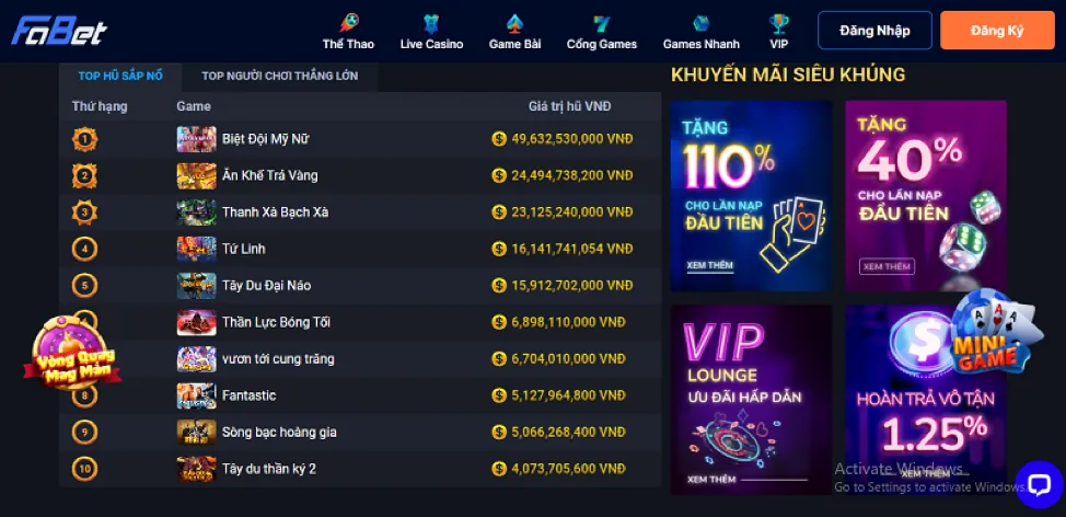 Top 5 game nổ hũ tk888